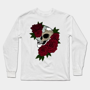 Skull with roses Long Sleeve T-Shirt